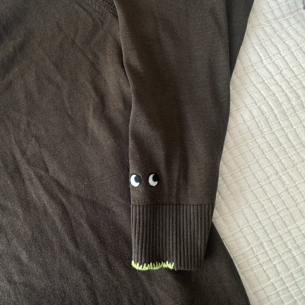 Anya Hindmarch x UNIQLO 100% Wool Cardigan Limited Edition Olive Green - L - Picture 3 of 7